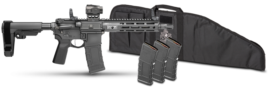 Springfield Armory SAINT VICTOR W/SB TACTICAL SBA3 BRACE, 300 Blackout, 9.5in, BLK,  4-30 mags