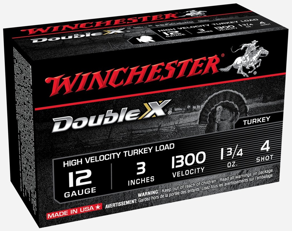Winchester Double X  Turkey- 12ga - 3" - 1-3/4 oz - 4 Shot - 10rd