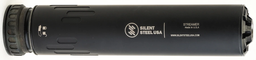 [STR-556-BLK-HUB-1_3/8X24] Silent Steel STREAMER, 5.56, HUB Mount 1 3/8x24, Stainless Steel , Armor Black , 7.6 in , 17.28 oz, 1.6 in
