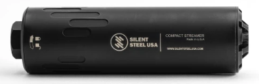 Silent Steel Compact Streamer 7.62 Armor Black HUB 1.375×24 — CSTR-762-BLK-HUB-1_3/8X24