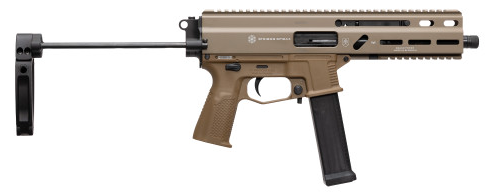 Global Ordnance Grand Power Stribog SP10A3 10mm 8" Sub Pistol PDW Tailhook Brace FDE