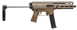 [197892030045] Global Ordnance Grand Power Stribog SP10A3 10mm 8" Sub Pistol PDW Tailhook Brace FDE