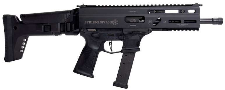 Grand Power Stribog SP9A3G 9mm 8" SBR Enhanced Black
