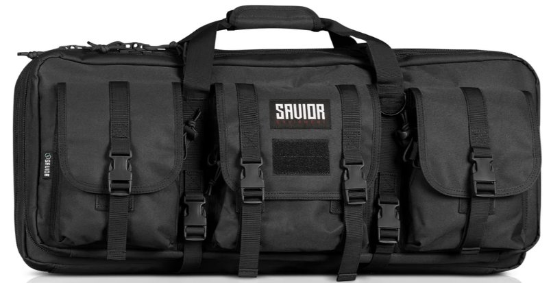 Savior Obsidian Black American Classic Shorty Double Rifle Bag, 28" Long