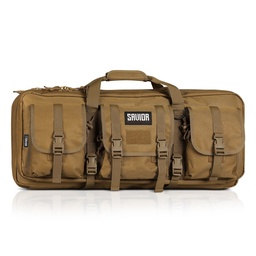 [RB-2812DG-V1-TN] Savior American Classic Shorty Dark FDE 28" Double Rifle Bag — RB-2812DG-V1-TN