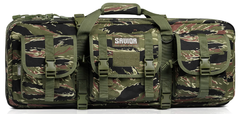 Savior Tiger Stripe American Classic Shorty 1000D Camo Double Rifle Bag, 24" Long