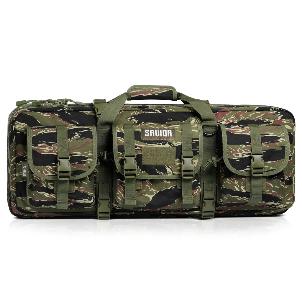 Savior American Classic Shorty Tiger Stripe 28" 1000D Double Rifle Bag — RB-2812DG-V1-TIGR