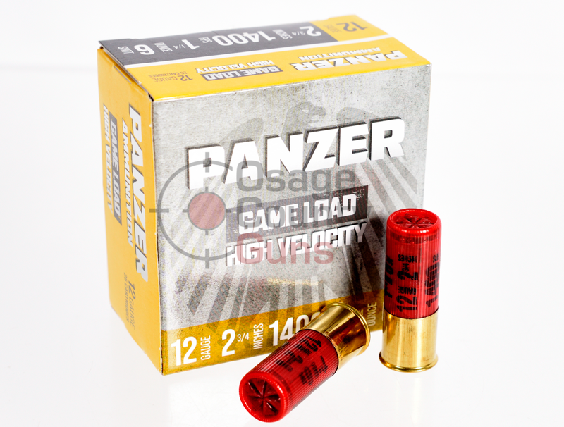 Panzer 12GA 2-3/4" 1-1/4 HIGH BRASS - HIGH VELOCITY #6 - 1400 FPS - 25rds