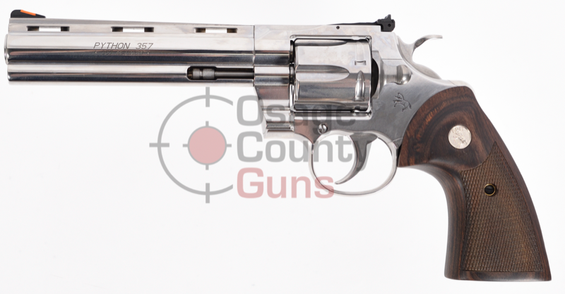 Colt Python 6" .357 Magnum Stainless Wood Grips — PYTHON-SP6WTS-E