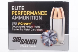 [E40SW2-20] Sig Sauer Elite V-Crown .40 S&W HP 180gr - 20RD