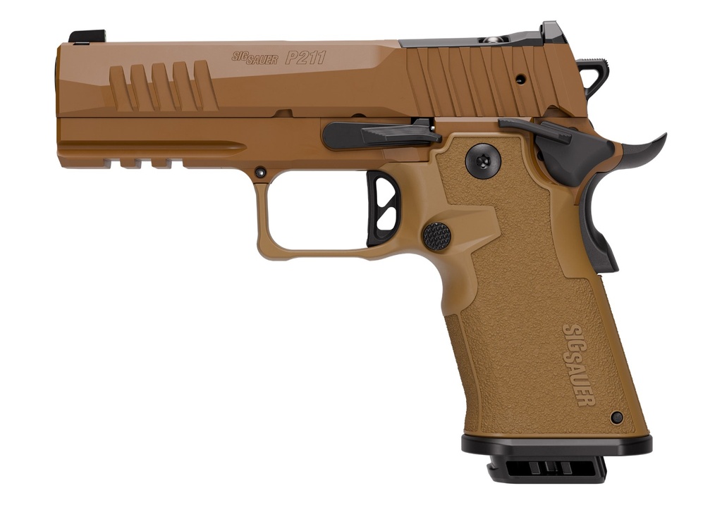 SIG Sauer P211 Carry 9mm 4.2" Optic Ready Pistol, Coyote Cerakote, XRAY3, (1) 17rd (2) 21rd Mags - 211CA-9-CXR3