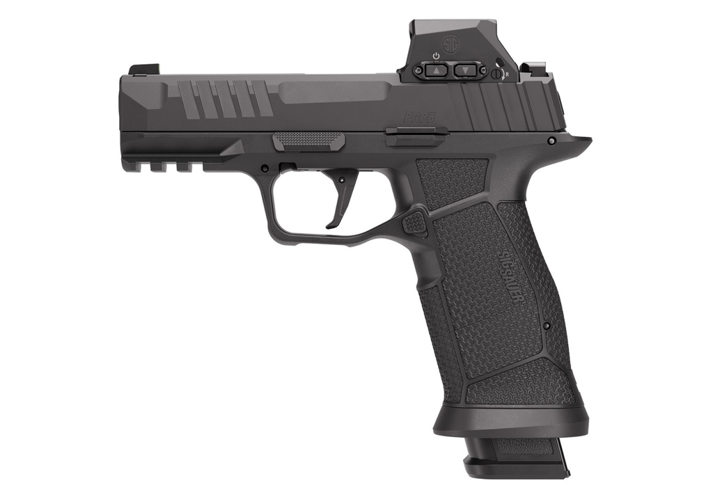 SIG Sauer P385 9mm 4" Pistol with ROMEO-X SIG-LOC PRO, Black, XRAY3, (1) 17rd (1) 21rd Mags - 385CA-9-BXR3-RXSL