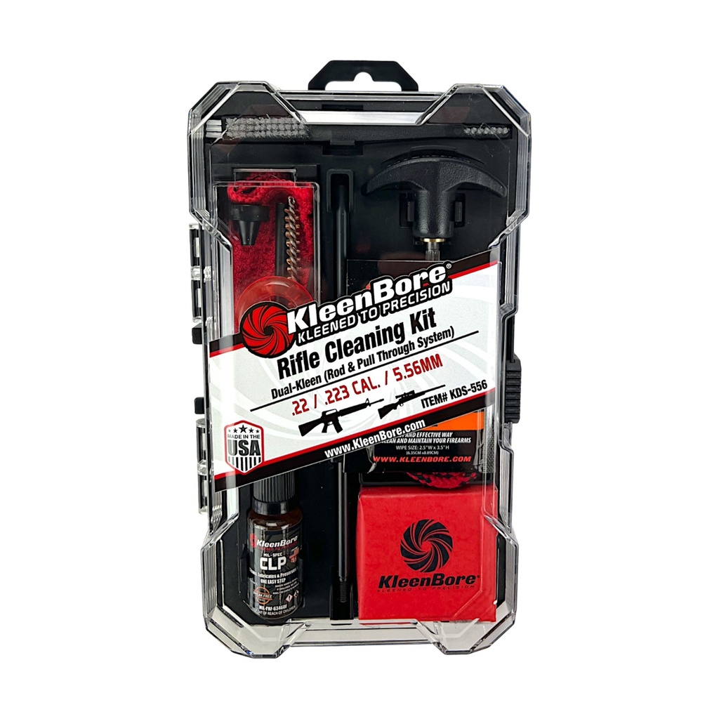KleenBore Dual-Kleen .223/5.56mm Rod and Pull-Through Cleaning Kit — KDS-556