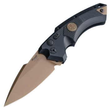 SIG EX-A05 Emperor Scorpion Automatic Folder: 3.5" SPB - FDE PVD Finish, Matte Blk AL Sld Blk G10