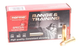 [620540050] Norma 38 SPL, 158gr FMJ, 50rd Box