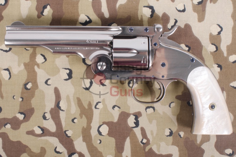 Uberti 1875 Top Break No. 3 Nickel, .45 Colt, 5" BBL, 6rd