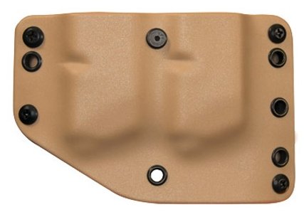 Stealth Operator Twin Magazine Carrier, Belt Loops - Tan