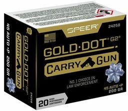 [24258] Speer Gold Dot Carry Gun HP - 200gr - .45 ACP - 20rd