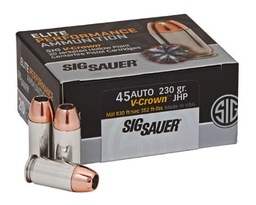 [E45AP2-20] Sig Sauer Elite V-Crown .45 ACP HP 230gr - 20RD