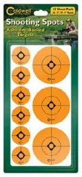 [754110] Caldwell 1" & 2" Orange Shooting Spots, 12 sheets (72-1", 36-2")