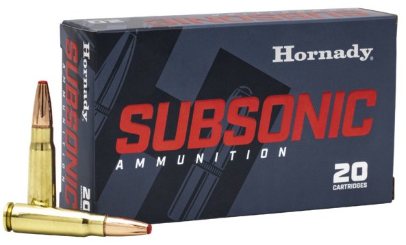 Hornady Sub-X Subsonic Ammo, 7.62x39, 255 Gr, 20 Rds