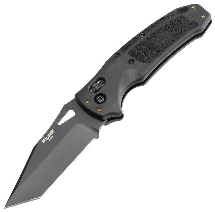 Hogue Sig K320 Nitron Black Manual Folder - Stainless Steel - 3.5" Blade - Tanto