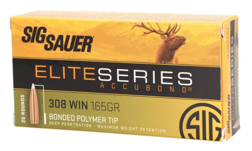 Sig Sauer .308 Win Elite Accubond Hunting Ammo, 165gr, 20rd Box