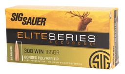 [E308AB165-20] Sig Sauer .308 Win Elite Accubond Hunting Ammo, 165gr, 20rd Box