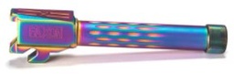 [320B910NCLOQ-T-NCR] Faxon Sig P320 Compact Flame Fluted Barrel, Threaded, Chameleon PVD