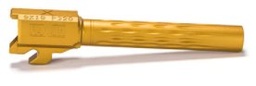 [320B910NFLOQ-N-TiN] Faxon Sig P320 Fullsize Flame Fluted Barrel, Non-Threaded, TiN PVD