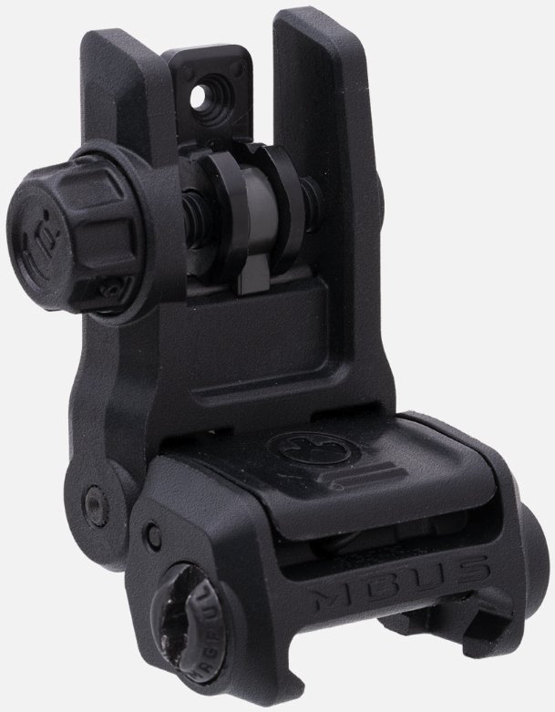 Magpul MBUS 3 Back-Up Sight – Rear, Black — MAG1167-BLK