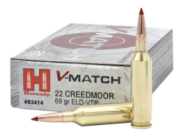 Hornady AMMO 22 CREEDMOOR 69 GR ELD-VT