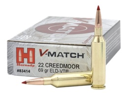 [83414] Hornady AMMO 22 CREEDMOOR 69 GR ELD-VT