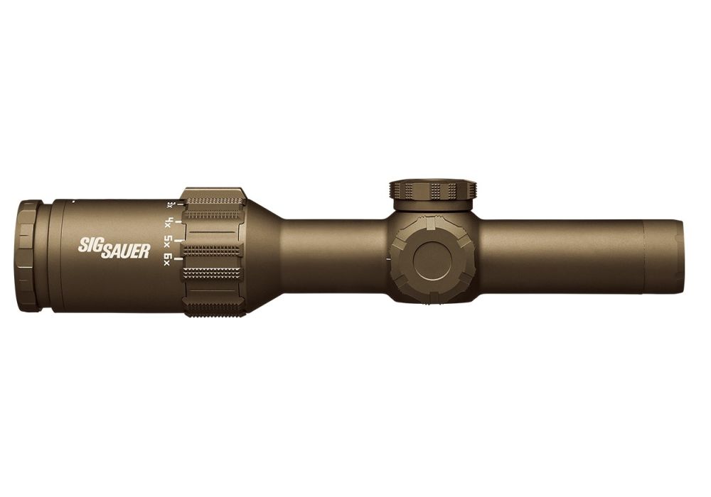 Sig Sauer Tango6T 1-6x24mm FFP, FDE, 5.56-7.62 Horseshoe Reticle, Illuminuated