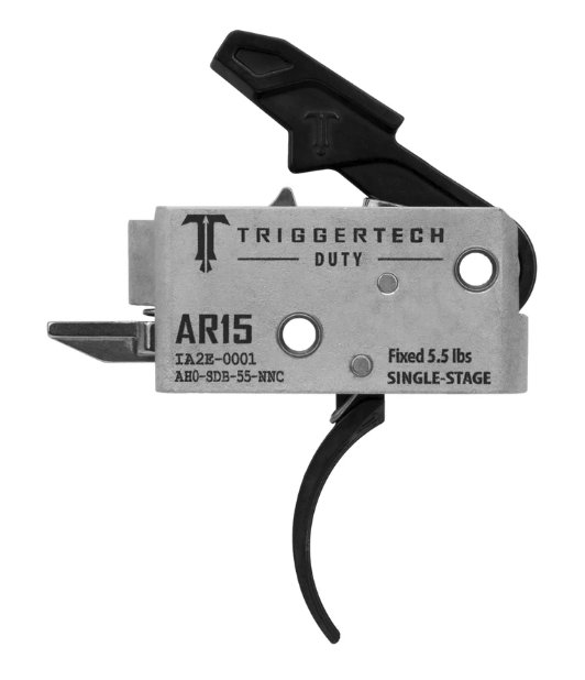 TriggerTech AR15 Duty Trigger, Single-Stage 5.5 lbs, Curved