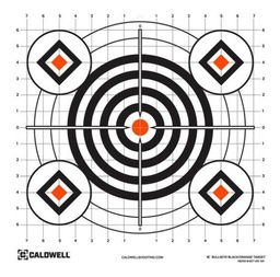 [1175520] Caldwell Paper Target, 16in, Sight In Bullseye, Orange/Black, 10 Pack