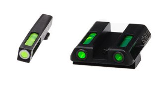 HiViz Litewave H3 Tritium/Litepipe Glock 42/43 Green Front/Rear