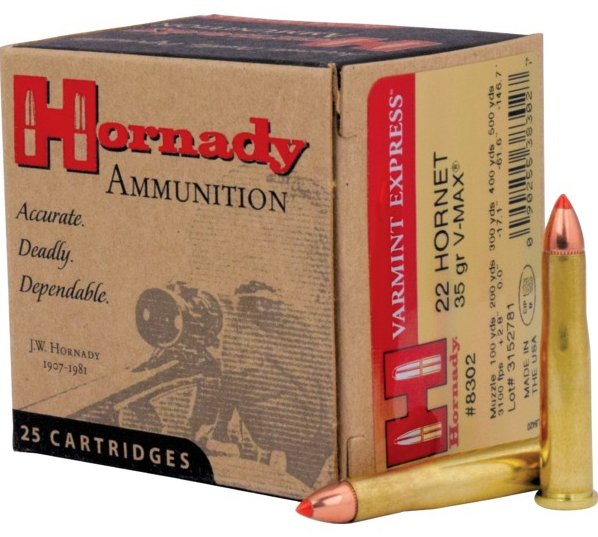 Hornady Varmint Express, 22 Hornet, 35 Gr, V-MAX, 25 Rds
