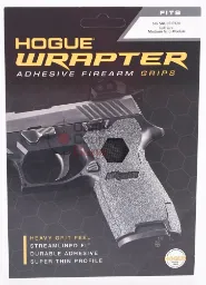 [Hogue-17638] Hogue Sig Sauer P320 9 / 40 / 357 - Wrapter Rubber Adhesive Grip - Block Texture - Black - Medium Grip Module Full Size