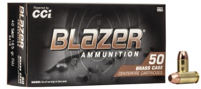 CCI Blazer Brass FMJ - 165gr - .40 S&W - 50rd
