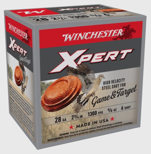 Winchester Ammo Xpert, 28 Ga, 2.75", 5/8 oz, Steel Shot, 6 Shot, 25 Rds