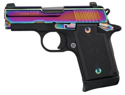 [938-9-RBT2-AMBI] Sig Sauer P938 Titanium Rainbow SAO, 9mm, 3" BBL, 7 Rds