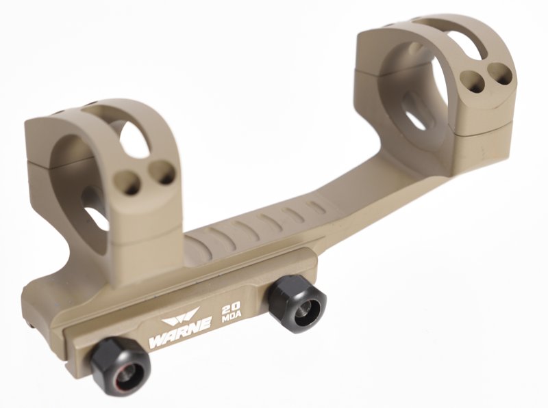 Warne 20 MOA Dark Earth Extended Skeletonized 30mm Scope Mount