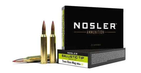 Nosler 7mm Rem Mag, 160 Gr, Ballistic Tip, 20 Rds