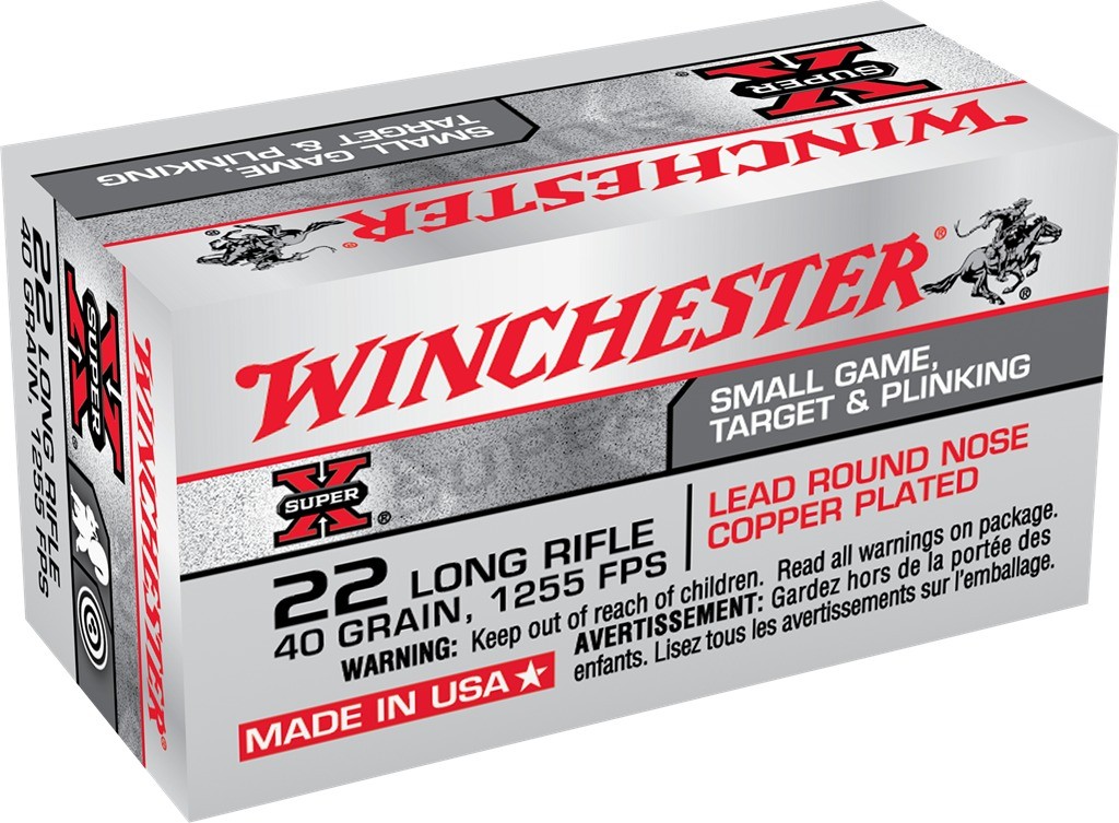 Winchester 22 Long Rifle Lead Round Nose, 50rd box