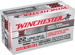 [X22LR] Winchester 22 Long Rifle Lead Round Nose, 50rd box
