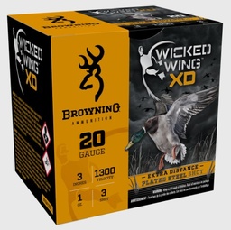 [B193412033] Browning Wicked Wing XD, 20 Ga, 3", #3, 1 oz, 25 Rds