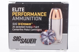[E9MMA2-20] Sig Sauer Elite V-Crown 9mm HP 124gr - 20RD