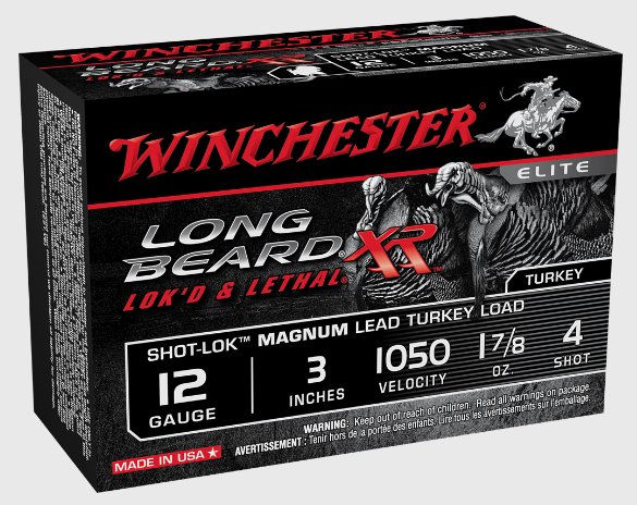 Winchester Long Beard XR, 12 Ga, 3", #4 shot 1-7/8 oz, -Lok w/ Plated Lead,  10 Rds