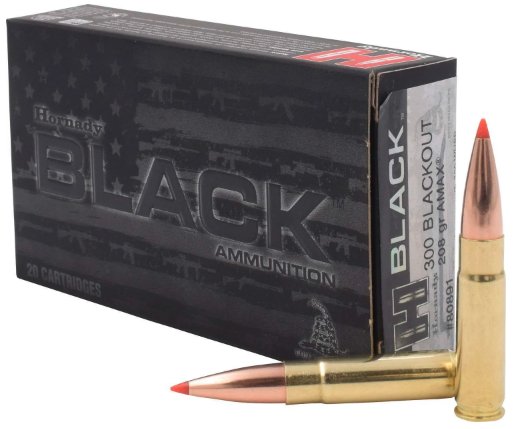 Hornady A-MAX Subsonic Black - 208gr - .300 Blackout - 20rd